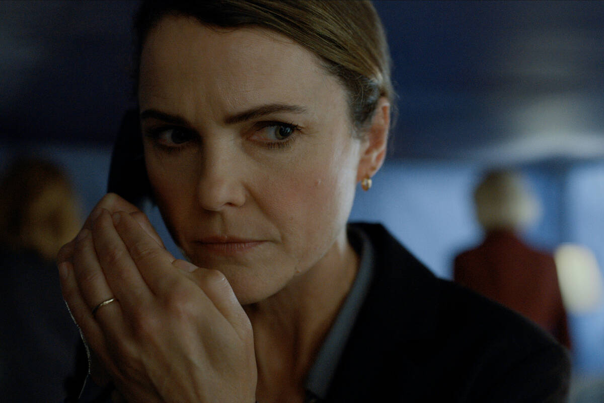 The Diplomat. Keri Russell as Kate Wyler in episode 301 of The Diplomat. Cr. Courtesy of Netfli ...