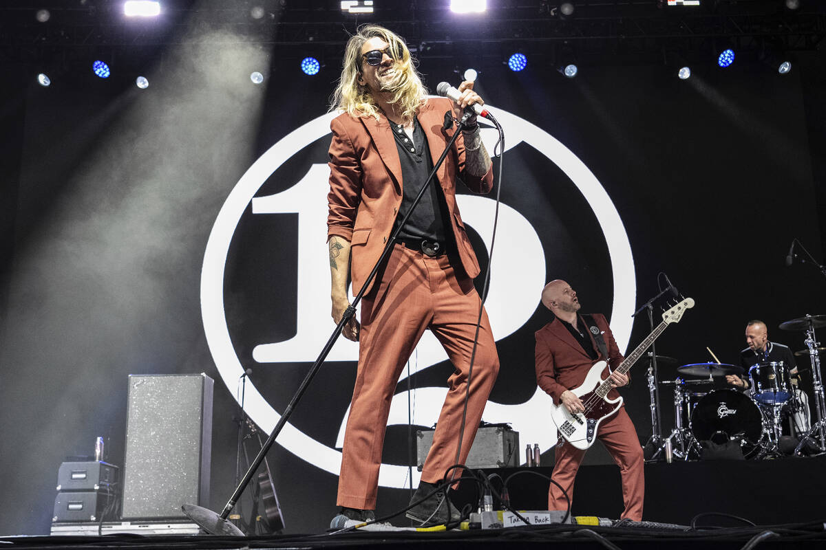 Adam Lazzara of Taking Back Sunday performs during the second weekend of the Coachella Valley M ...