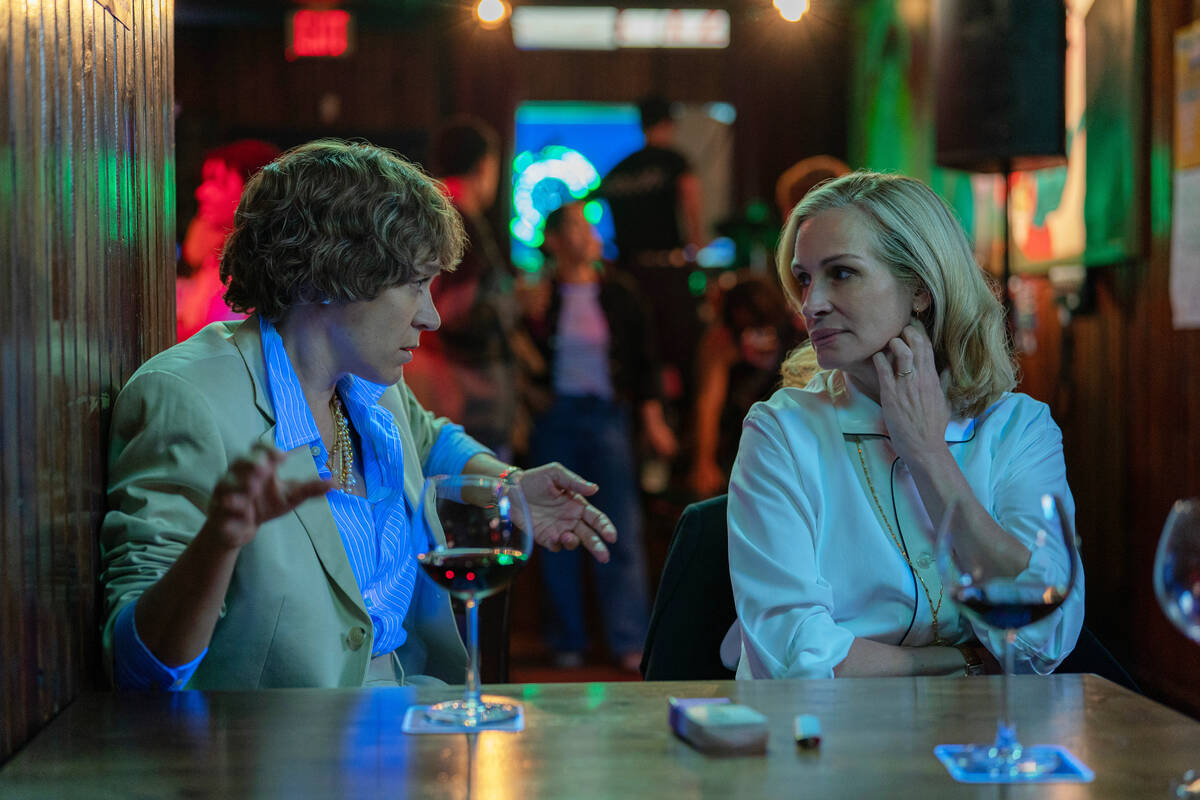 This image released by Amazon MGM Studios shows Chloë Sevigny, left, and Julia Roberts in ...
