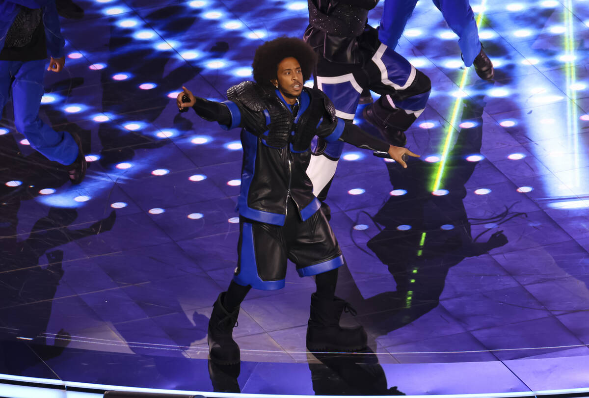 Ludacris performs during the halftime show at Super Bowl 58 at Allegiant Stadium on Sunday, Feb ...
