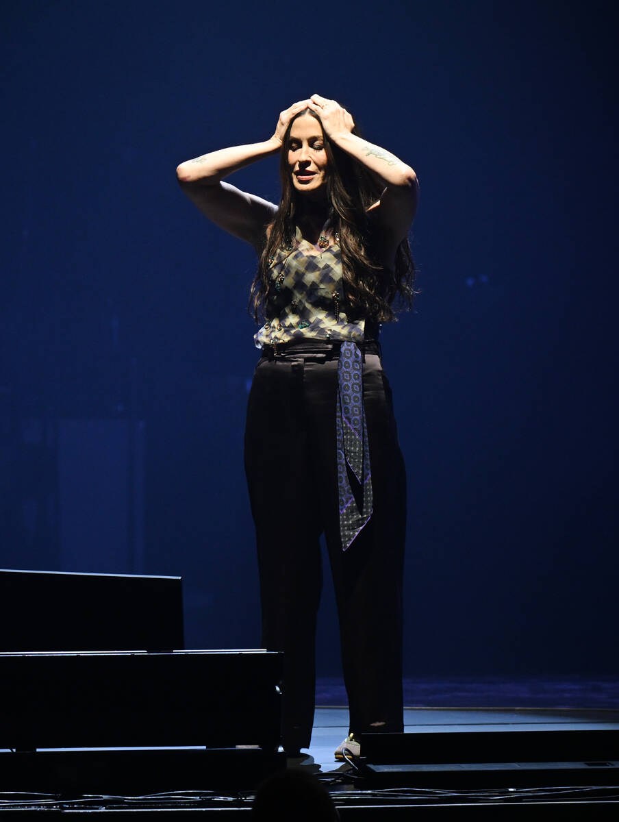 Alanis Morissette performs at Caesars Colosseum in Las Vegas on Oct. 15, 2025. (Denise Truscello)