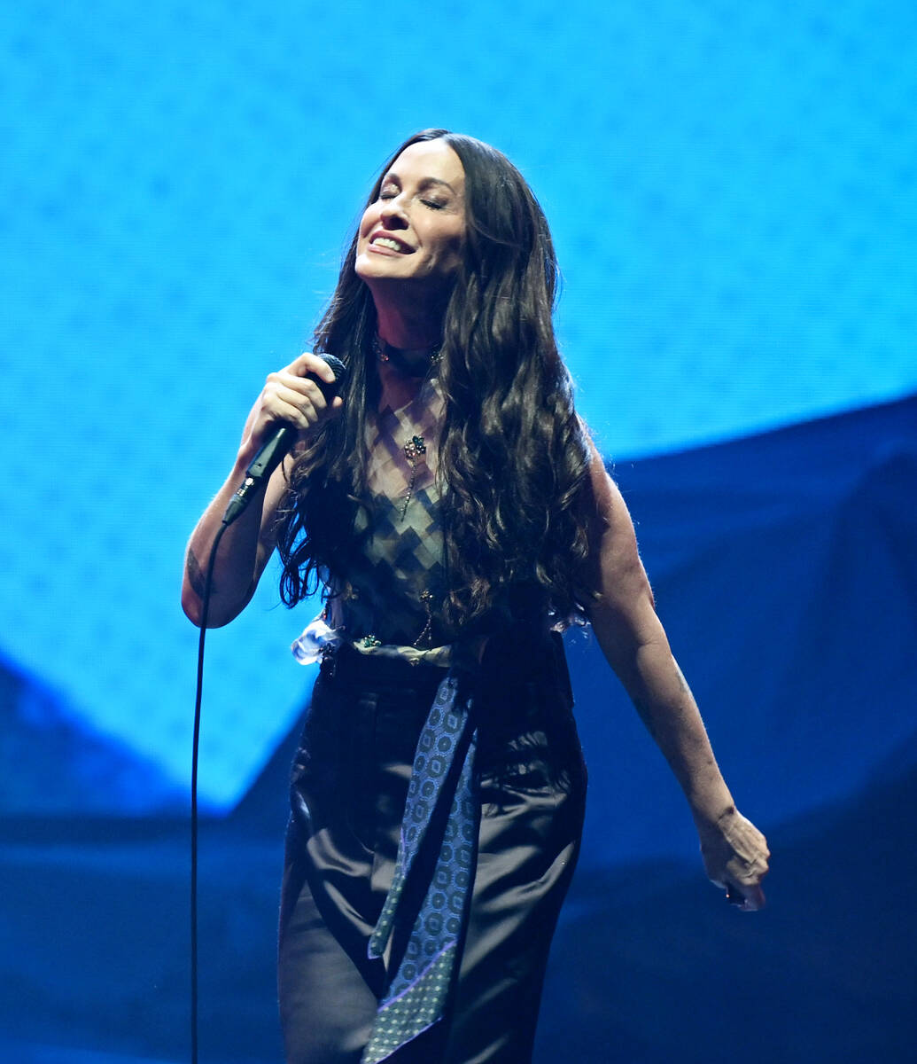 Alanis Morissette performs at Caesars Colosseum in Las Vegas on Oct. 15, 2025. (Denise Truscello)