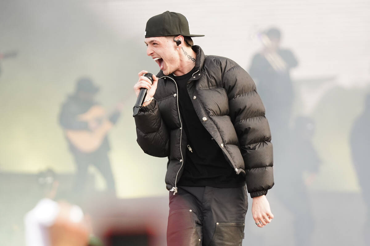 Peso Pluma performs at 2025 Suenos Music Festival on Saturday, May 24, 2025, at Grant Park in C ...