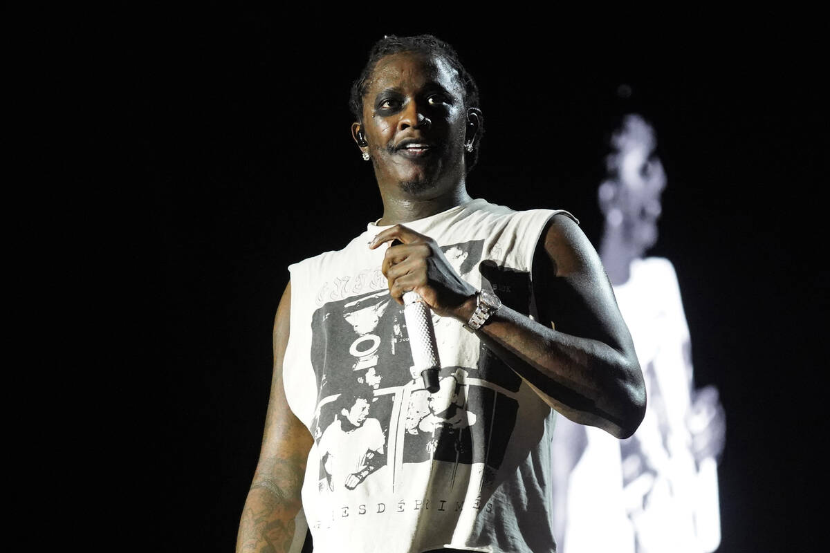 Young Thug performs during the Summer Smash Music Festival on Sunday, June 22, 2025, in Bridgev ...