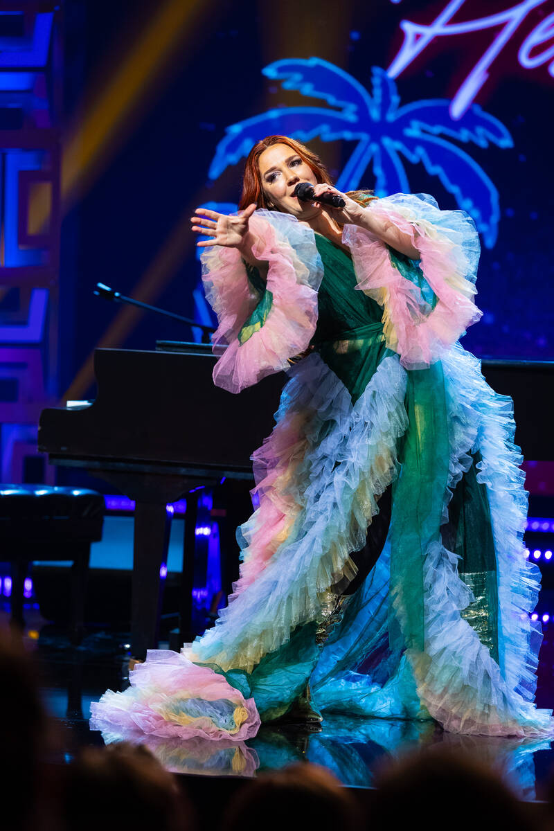 Las Vegas entertainer Sarah Hester Ross hosts the "Sarah's Strip" variety show on Oct. 29 at Th ...