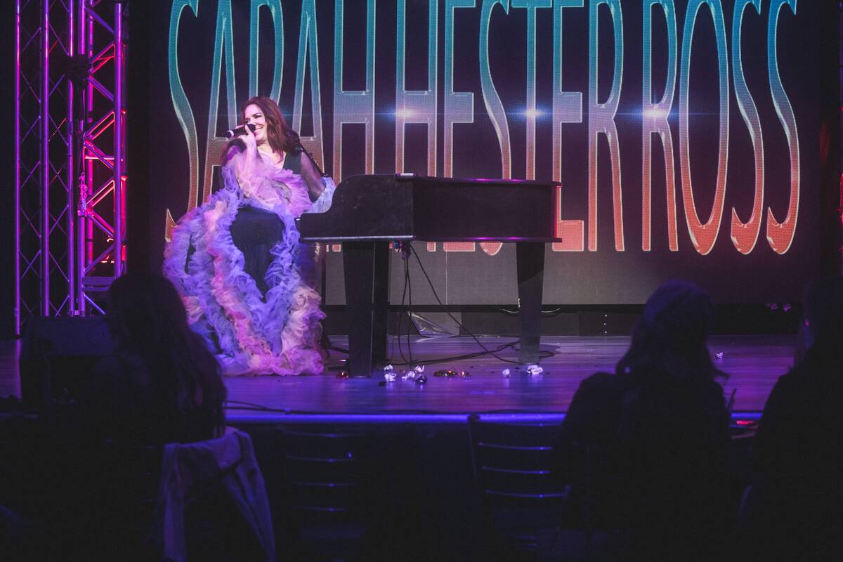 Las Vegas entertainer Sarah Hester Ross hosts the "Sarah's Strip" variety show on Oct. 29 at Th ...
