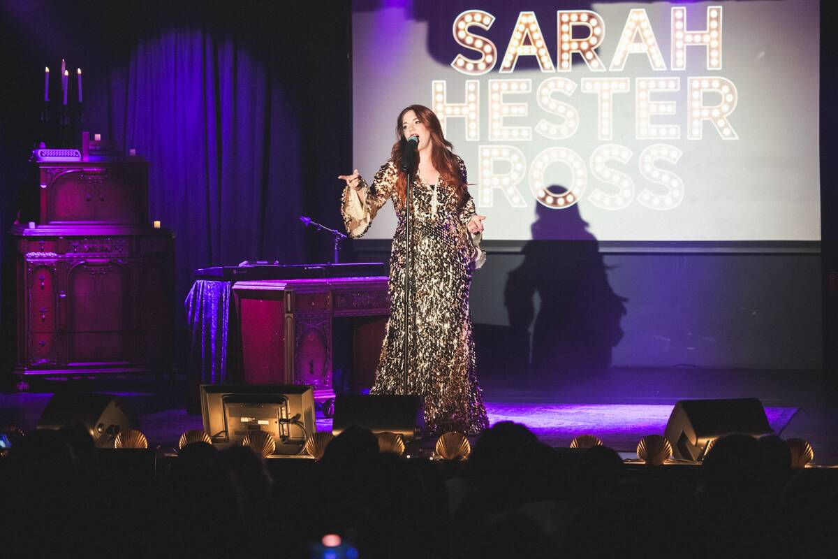 Las Vegas entertainer Sarah Hester Ross hosts the "Sarah's Strip" variety show on Oct. 29 at Th ...