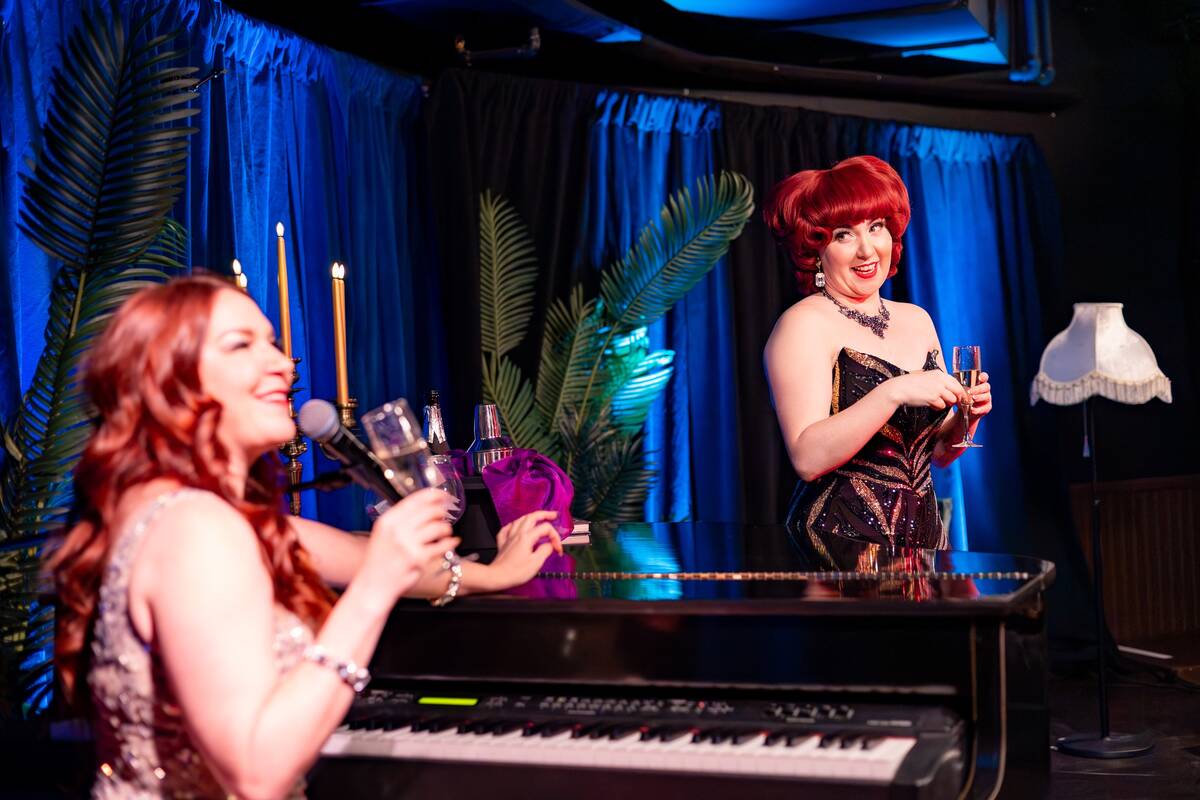 Sarah Hester Ross, left, and Carisa Hendrix appear in "Viva Las Lucy and Sarah" at the MGM Gran ...