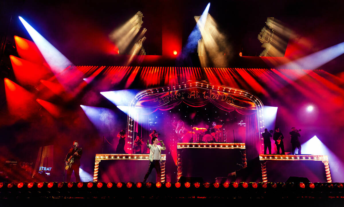Panic! At The Disco performs on the 7-Eleven stage during the When We Were Young Festival at th ...