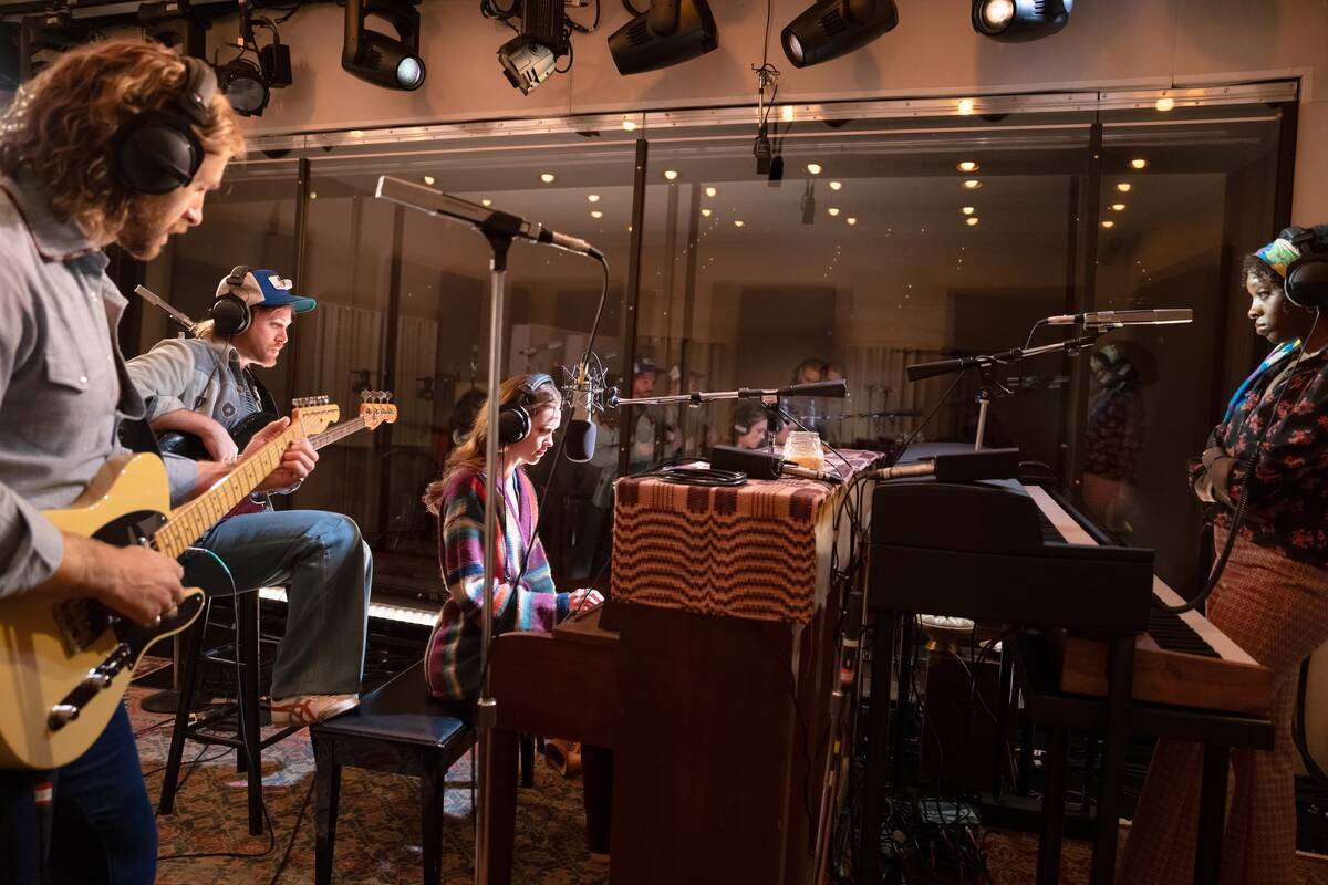 Cast members are shown in the first national tour of "Stereophonic," playing The Smith Center f ...