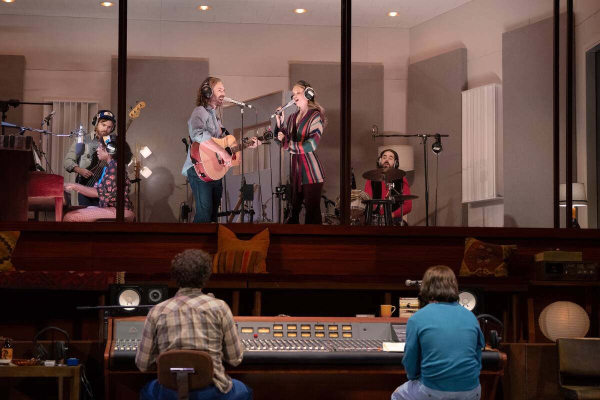 Cast members are shown in the first national tour of "Stereophonic," playing The Smith Center f ...