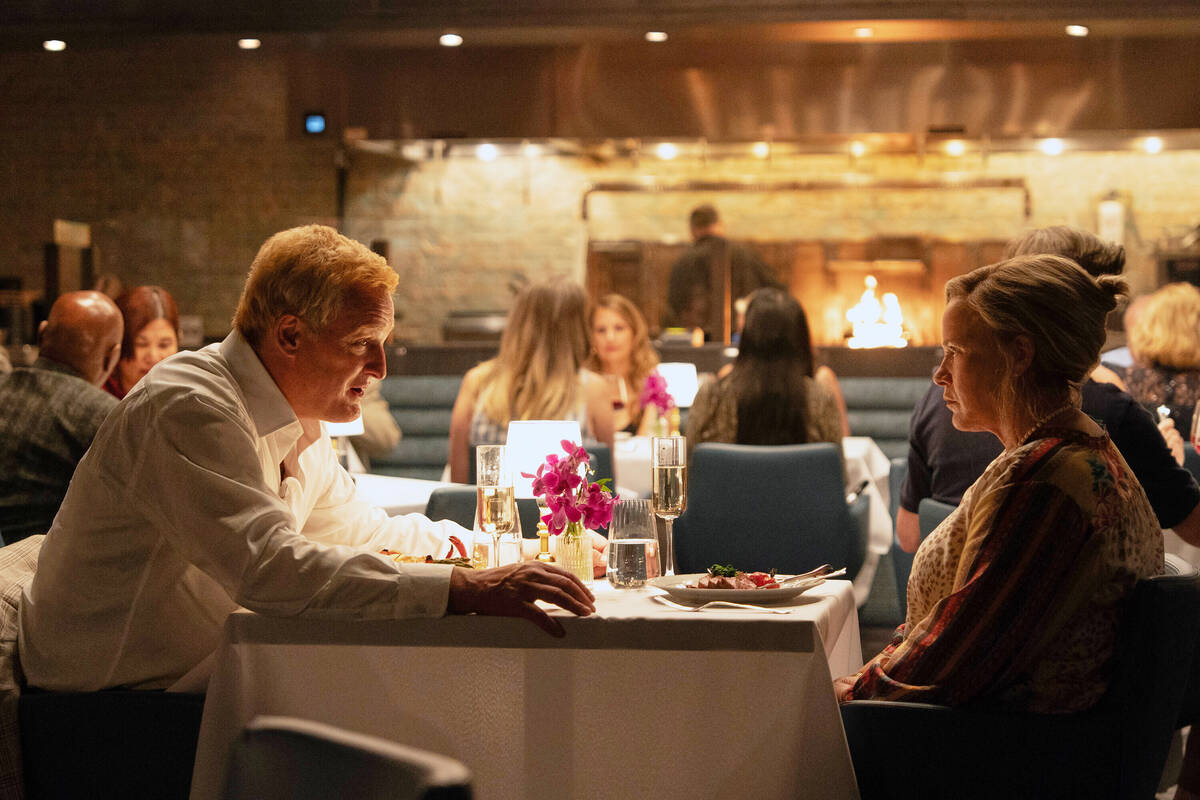 This image released by Hulu shows Patricia Arquette, right, and Jason Clarke in a scene from th ...