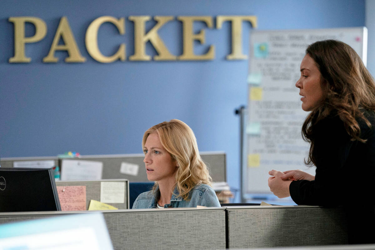This image released by Hulu shows Brittany Snow, left, and Alicia Kelley in a scene from the li ...
