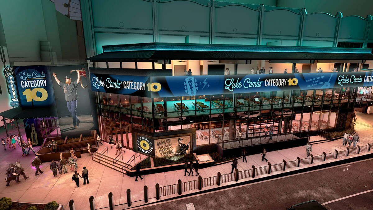 A rendering of Category 10, the Luke Combs-backed restaurant and honky-tonk set to open in fall ...