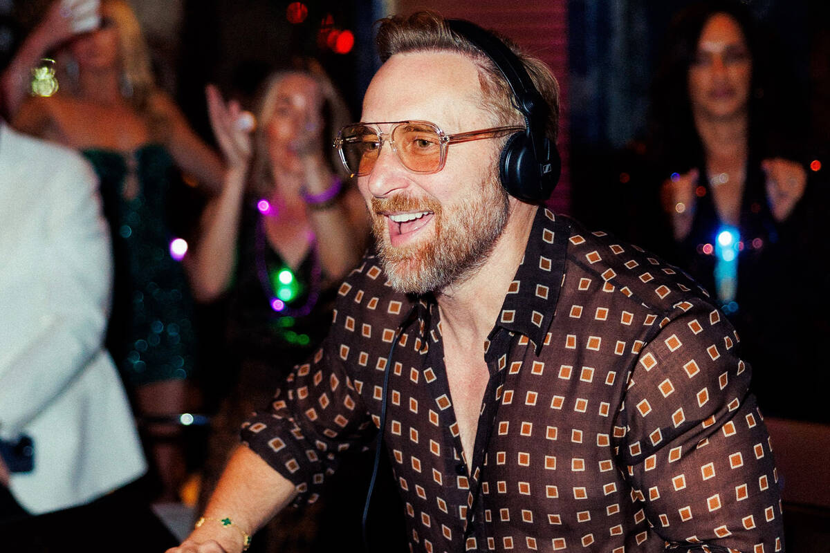 David Guetta spins freely at Poodle Room at Fontainebleau Las Vegas on Saturday, May 24, 2025. ...
