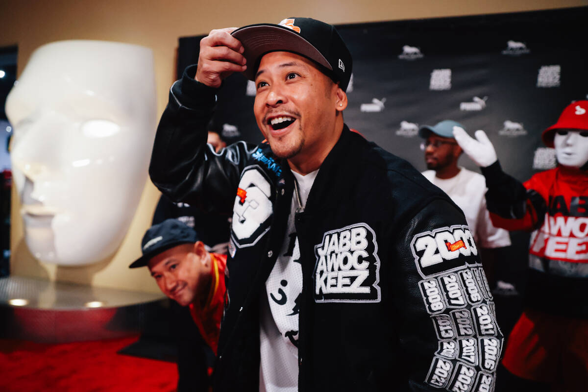 Joe Larot of the original Jabbawockeez walks the red carpet for the Jabbawockeez' return t ...