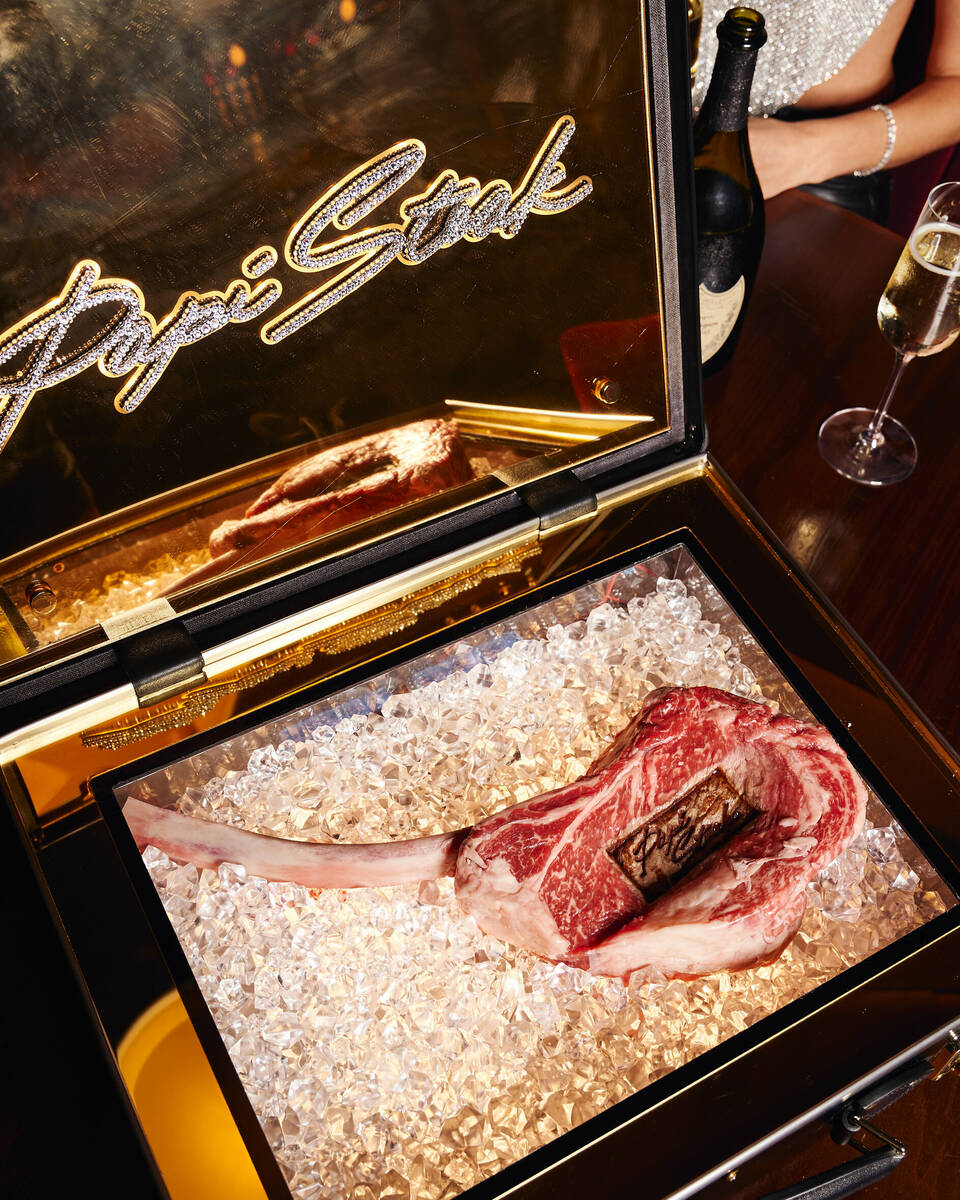 The $1,000 Beef Case at Papi Steak Las Vegas (Groot Hospitality)