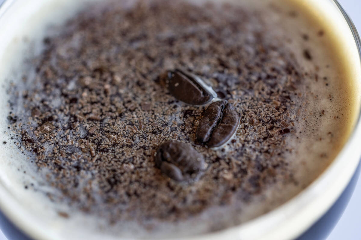 An orient express cocktail is photographed at Gastropub Nisei Wednesday, Oct. 29, 2025 in Las V ...