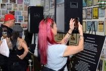 Guests visit The DJ Museum, a new attraction at 3507 South Maryland Parkway in Las Vegas. (Osca ...