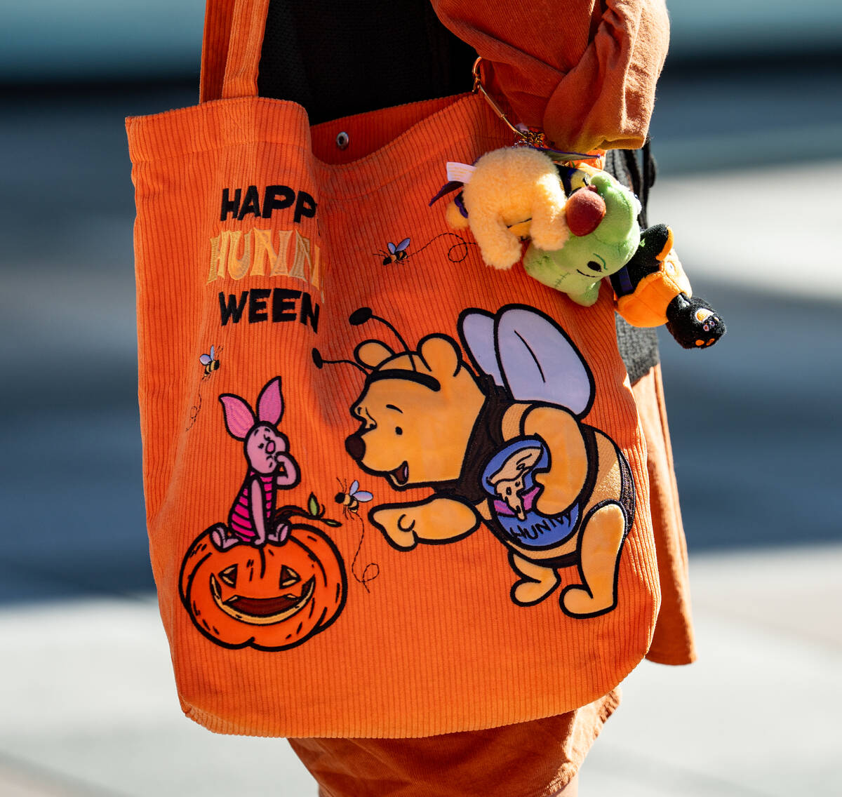 A guest’s bag during an event announcing HallowScreamCon and HallowScreamFest Las Vegas ...