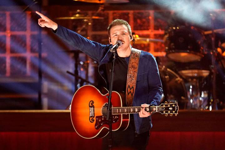 Morgan Wallen performs "Man Made a Bar" at the 57th Annual CMA Awards on Wednesday, N ...