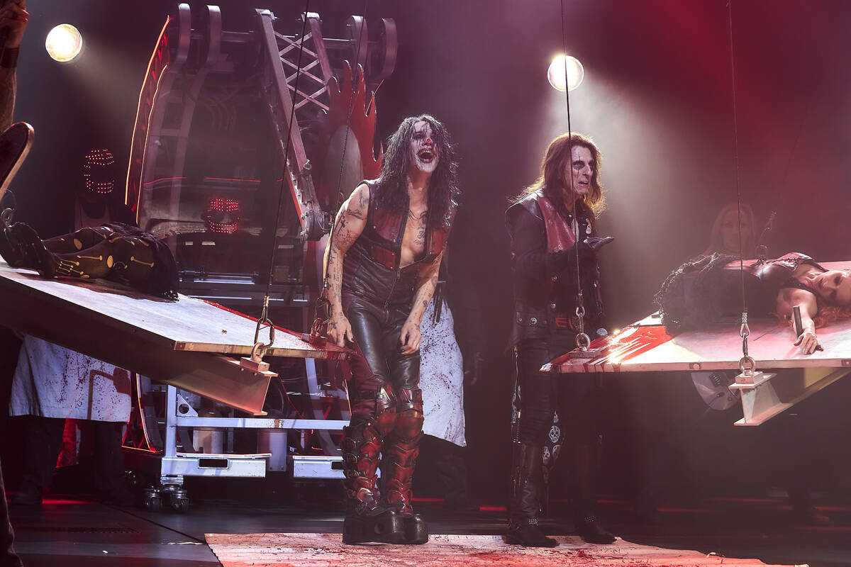 Alice Cooper and Criss Angel pose for promotional photos for their new show “Welcome To Our N ...