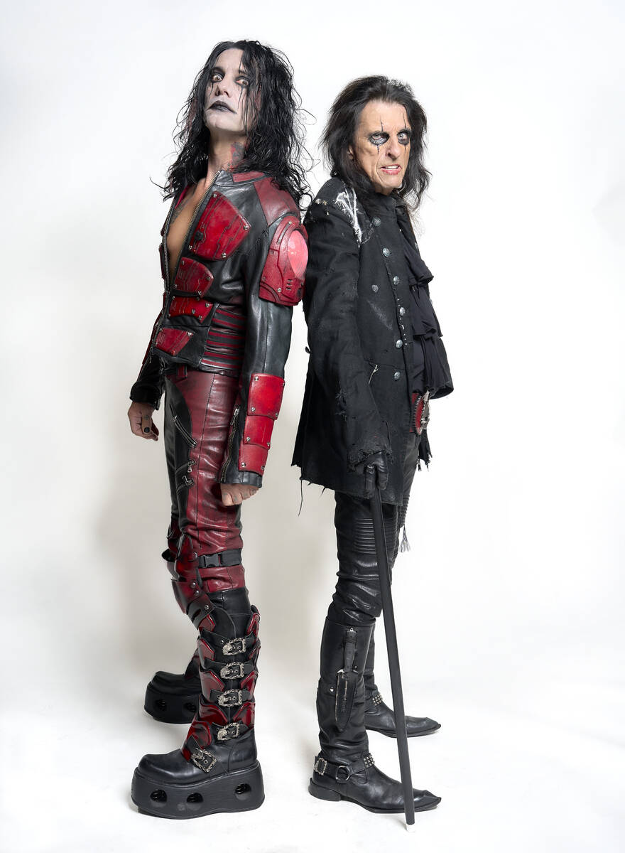 Alice Cooper and Criss Angel pose for promotional photos for their new show “Welcome To Our N ...