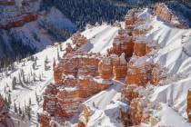 Cedar Breaks National Monument near Brian Head, Utah, is beautiful in the winter with snow cove ...