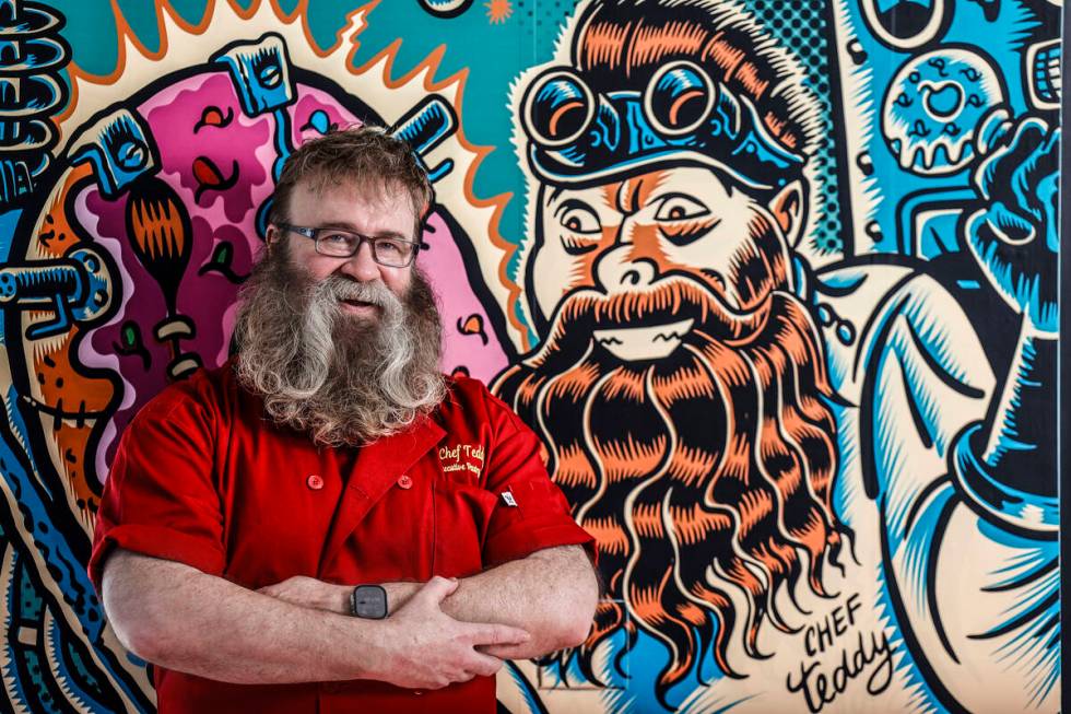 Chef Robert Teddy, owner of Wicked Donuts, poses for a portrait Monday, Oct. 20, 2025 in Las Ve ...