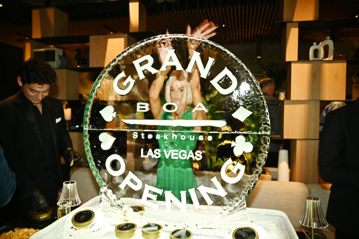 Nicole Young attends BOA Steakhouse grand opening at Grand Canal Shoppes at Venetian Las Vegas ...