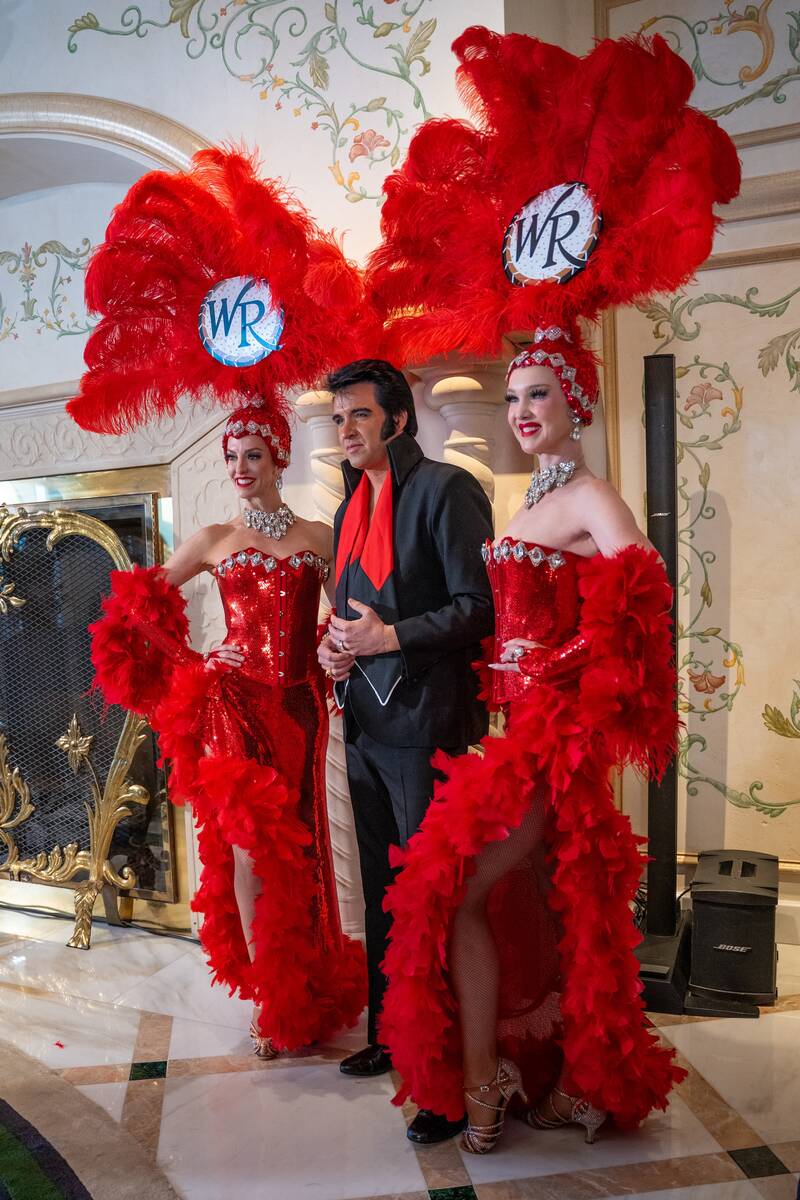 Travis Powell, starring as Elvis in “1969 Live Concert: The King Returns” poses for photogr ...