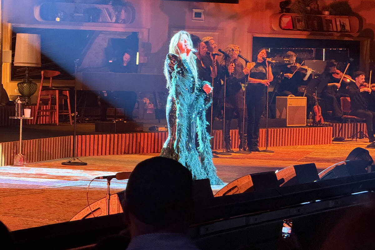 Kelly Clarkson is shown in her "Studio Sessions" residency at the Colosseum at Caesars Palace o ...