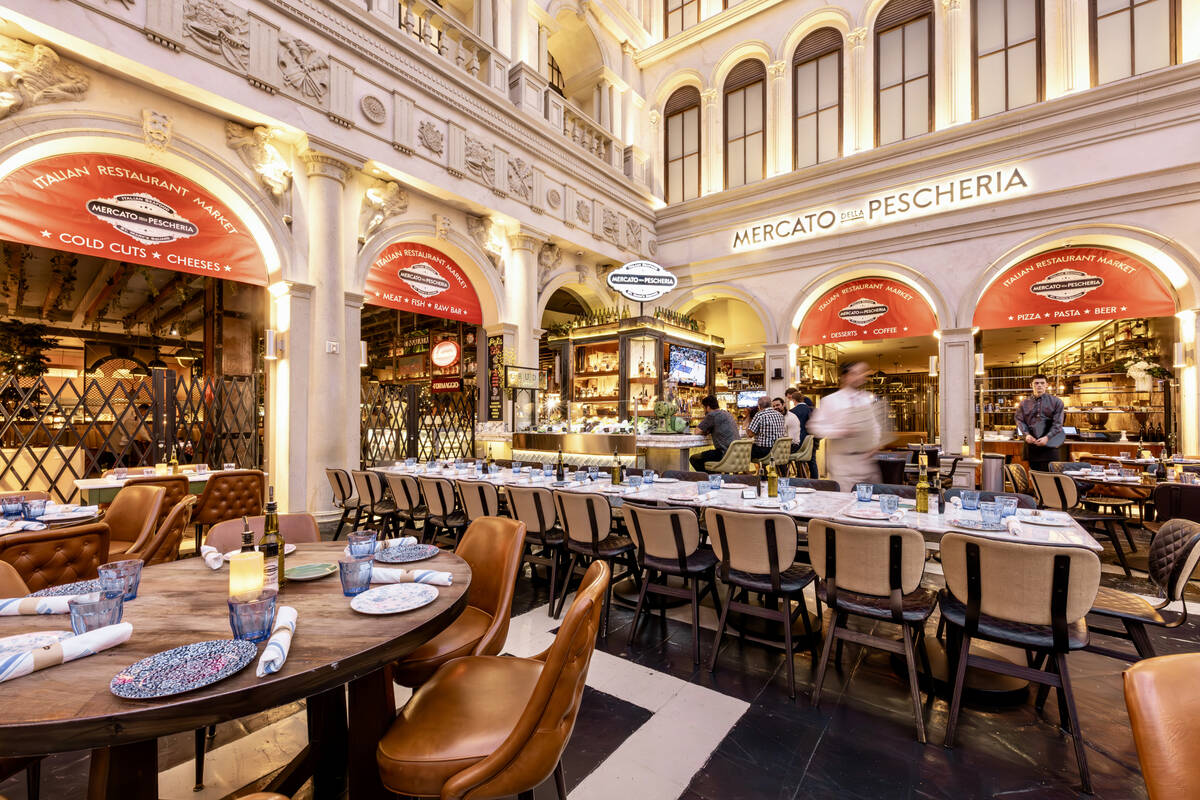 Mercato della Pescheria in Grand Canal Shoppes at The Venetian on the Las Vegas Strip ranks amo ...