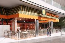 A rendering of the exterior of Panini Kabob Grill, the Southern California chain that is planne ...