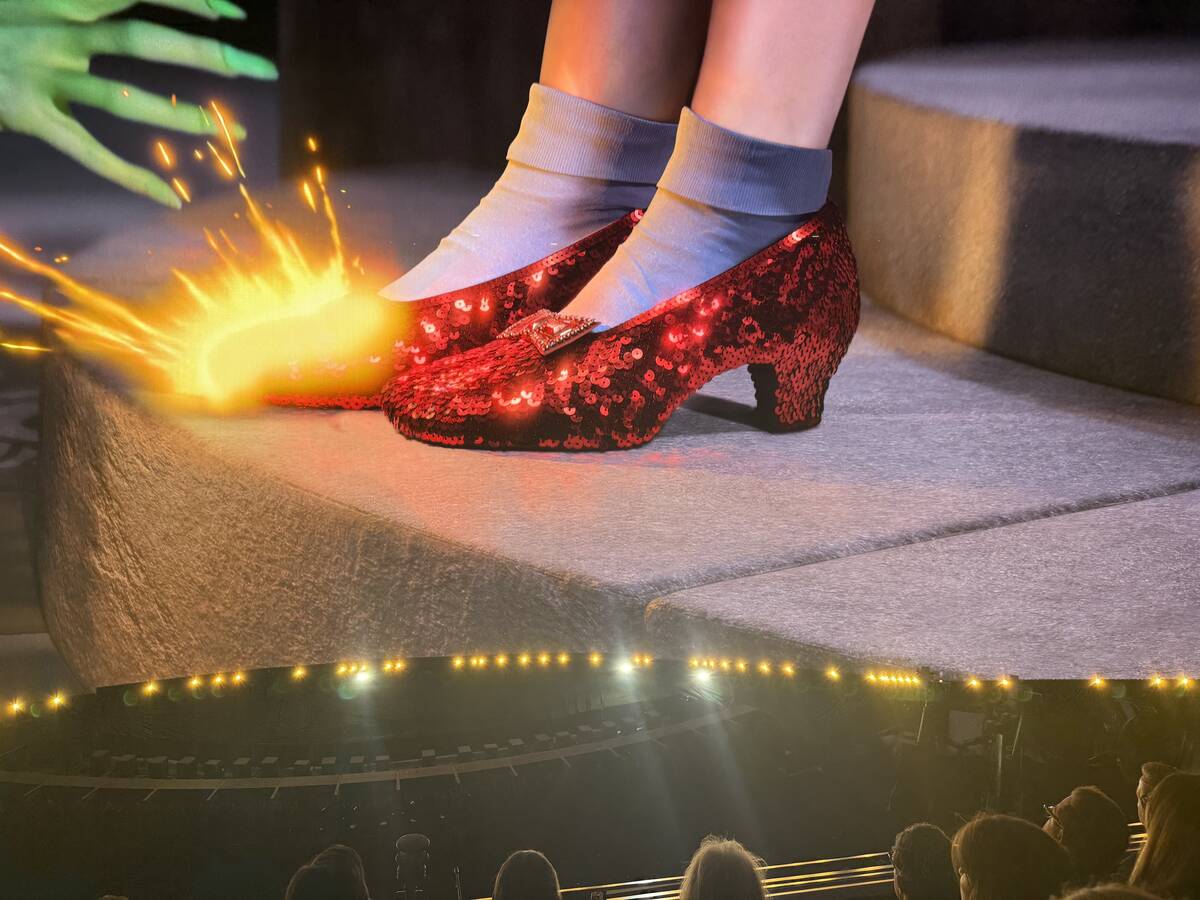A scene from "The Wizard of Oz at Sphere," which opened on Thursday, Aug. 28, 2025. (John Katsi ...