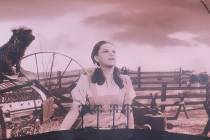 A scene from "The Wizard of Oz at Sphere" is shown on Tuesday, April 9, 2025. (John Katsilomete ...