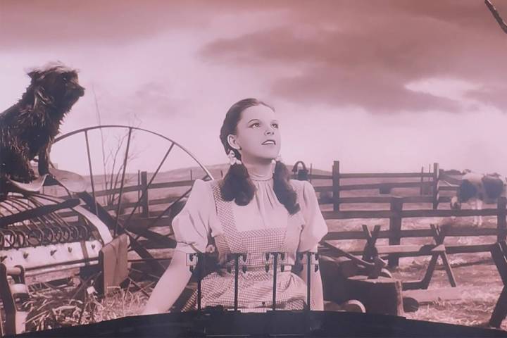 A scene from "The Wizard of Oz at Sphere" is shown on Tuesday, April 9, 2025. (John Katsilomete ...
