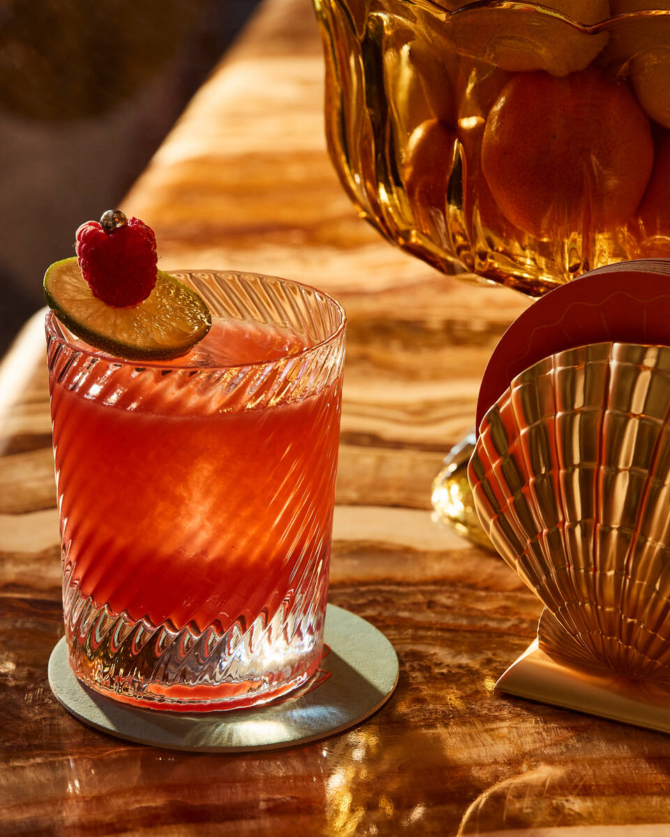 A Riviera cocktail from Carbone Riviera, opening on Nov. 7, 2025, on the shores of the Bellagio ...