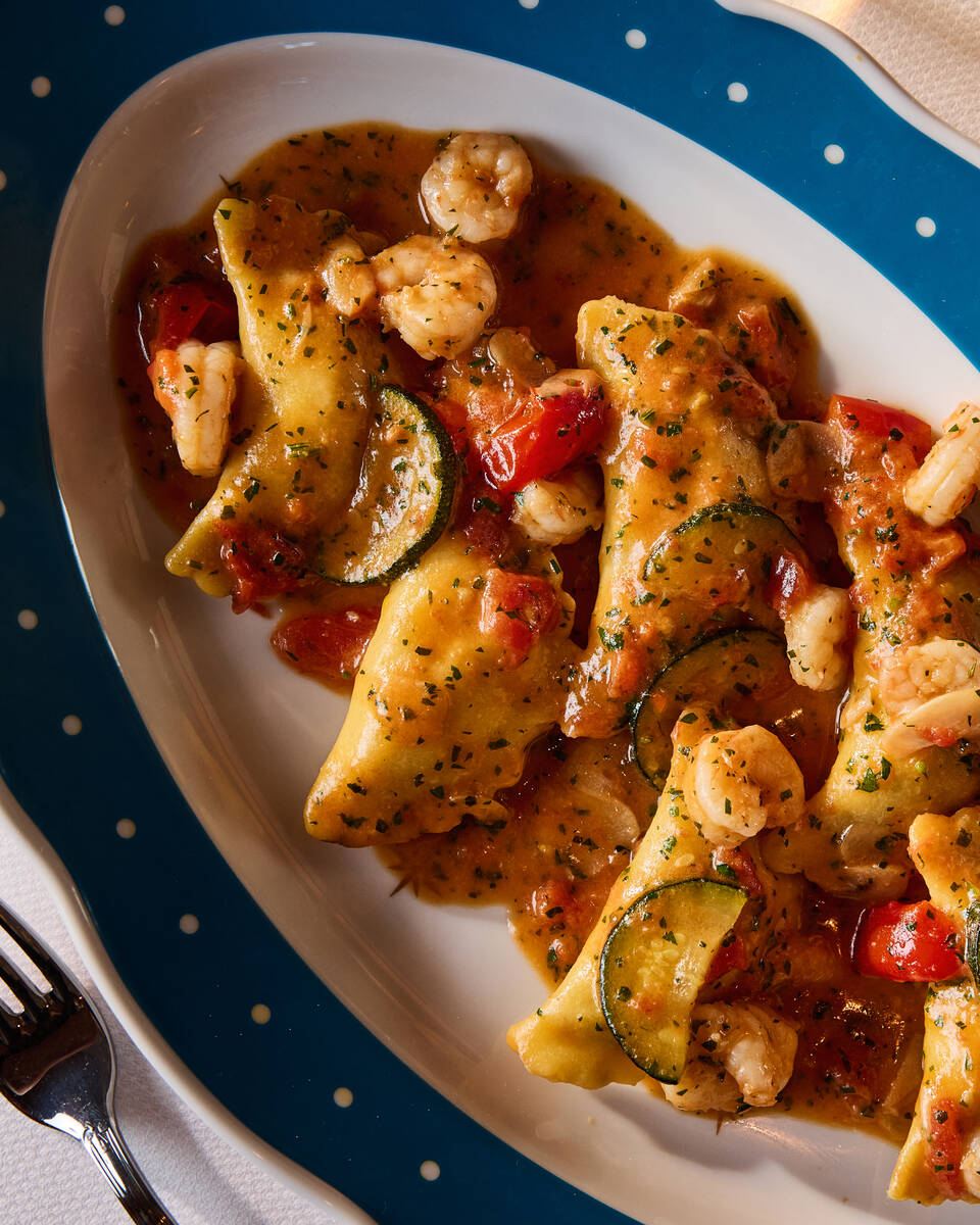 Tortellini pomodoro from Carbone Riviera, opening on Nov. 7, 2025, on the shores of the Bellagi ...