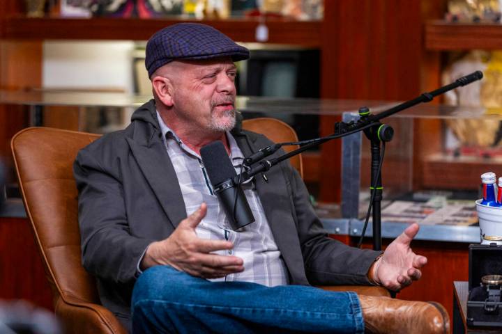 Rick Harrison asks a question of guest former UFC champ Chuck Liddell as he and Austin "Ch ...