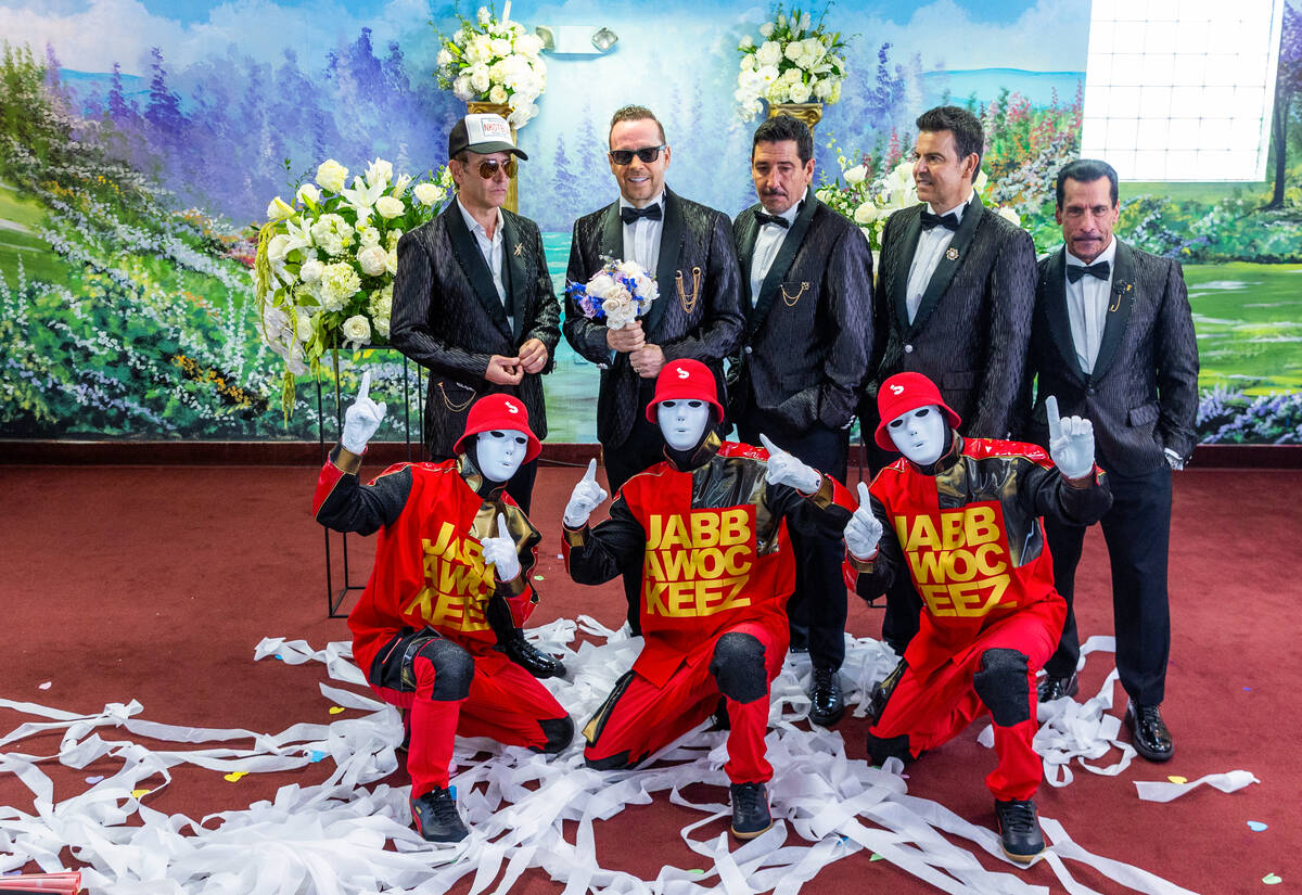 New Kids on the Block are joined by Jabbawockeez members the band announces new performance dat ...