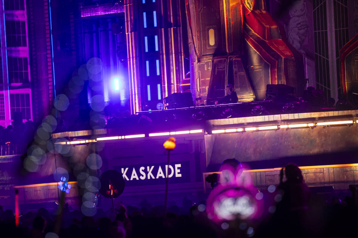 Kaskade performs at the Kinetic Field stage during the second night of the Electric Daisy Carni ...