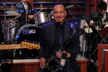 This image released by Disney shows Cleto Escobedo on the set of "Jimmy Kimmel Live!" ...