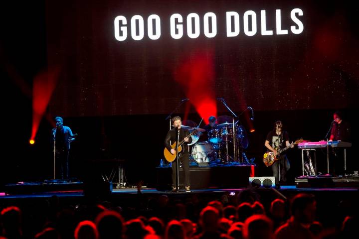The Goo Goo Dolls perform after the 5K portion of the Rock ‘n’ Roll Las Vegas Mar ...