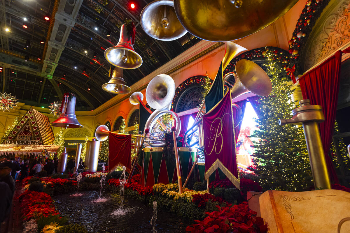 A view of the holiday display at the Bellagio Conservatory & Botanical Gardens on Sunday, N ...