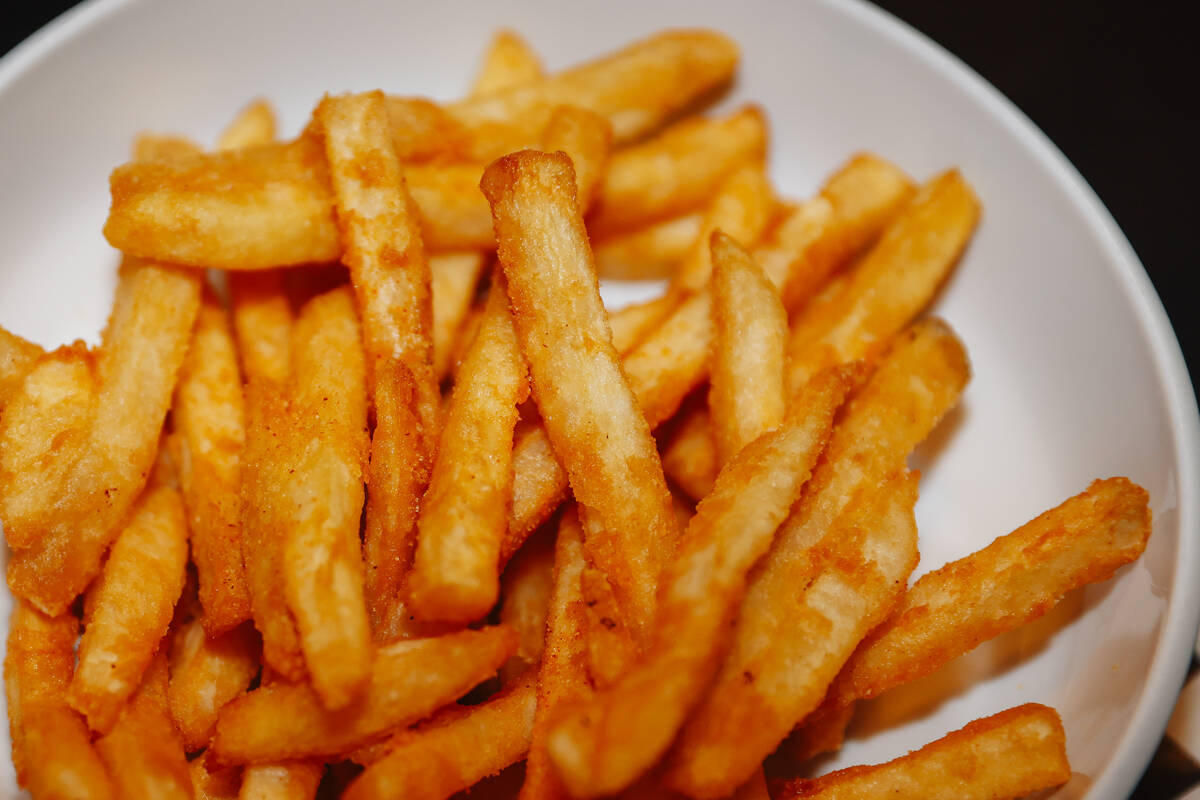 Fries at Born and Raised on Wednesday, Nov. 19, 2025, in Las Vegas. (Madeline Carter/Las Vegas ...