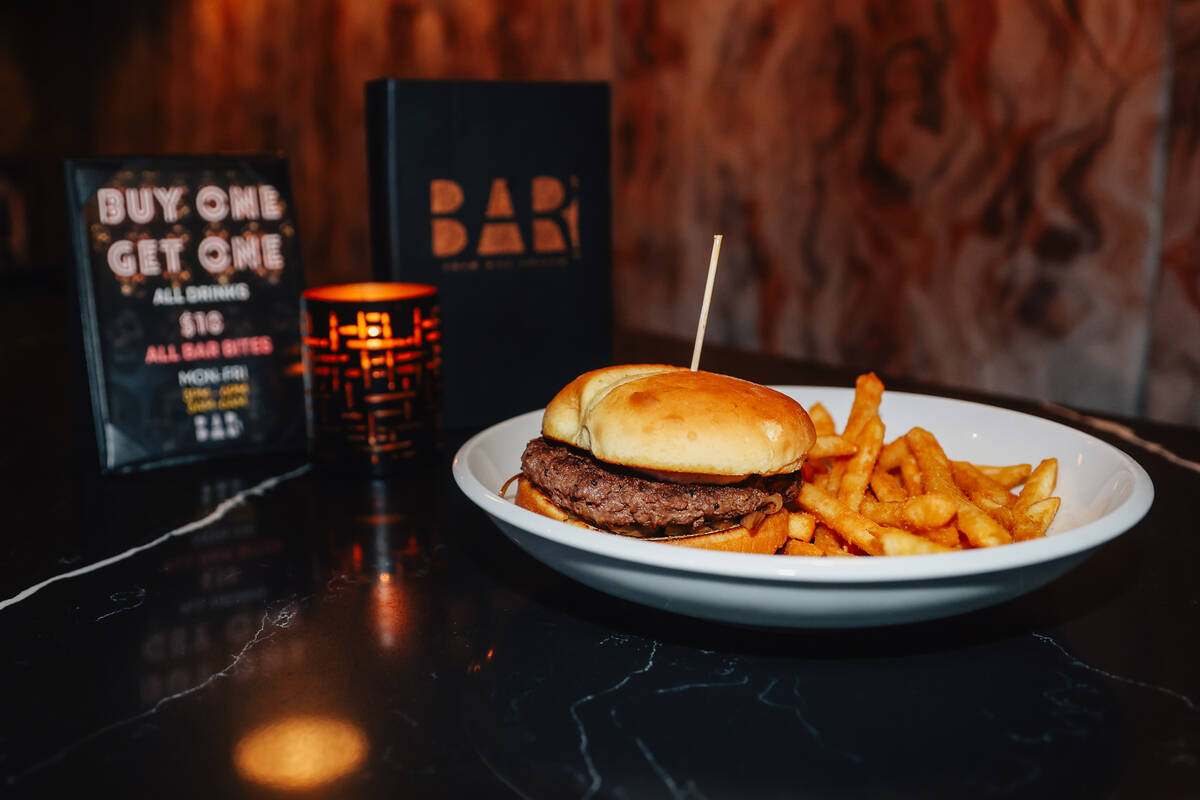 The Black & Bleu burger at Born and Raised on Wednesday, Nov. 19, 2025, in Las Vegas. (Madeline ...