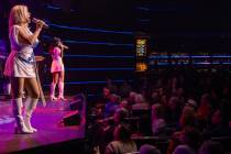 The stage is seen during Thursday evening’s showing of ABBACadabra -- The Ultimate ABBA ...