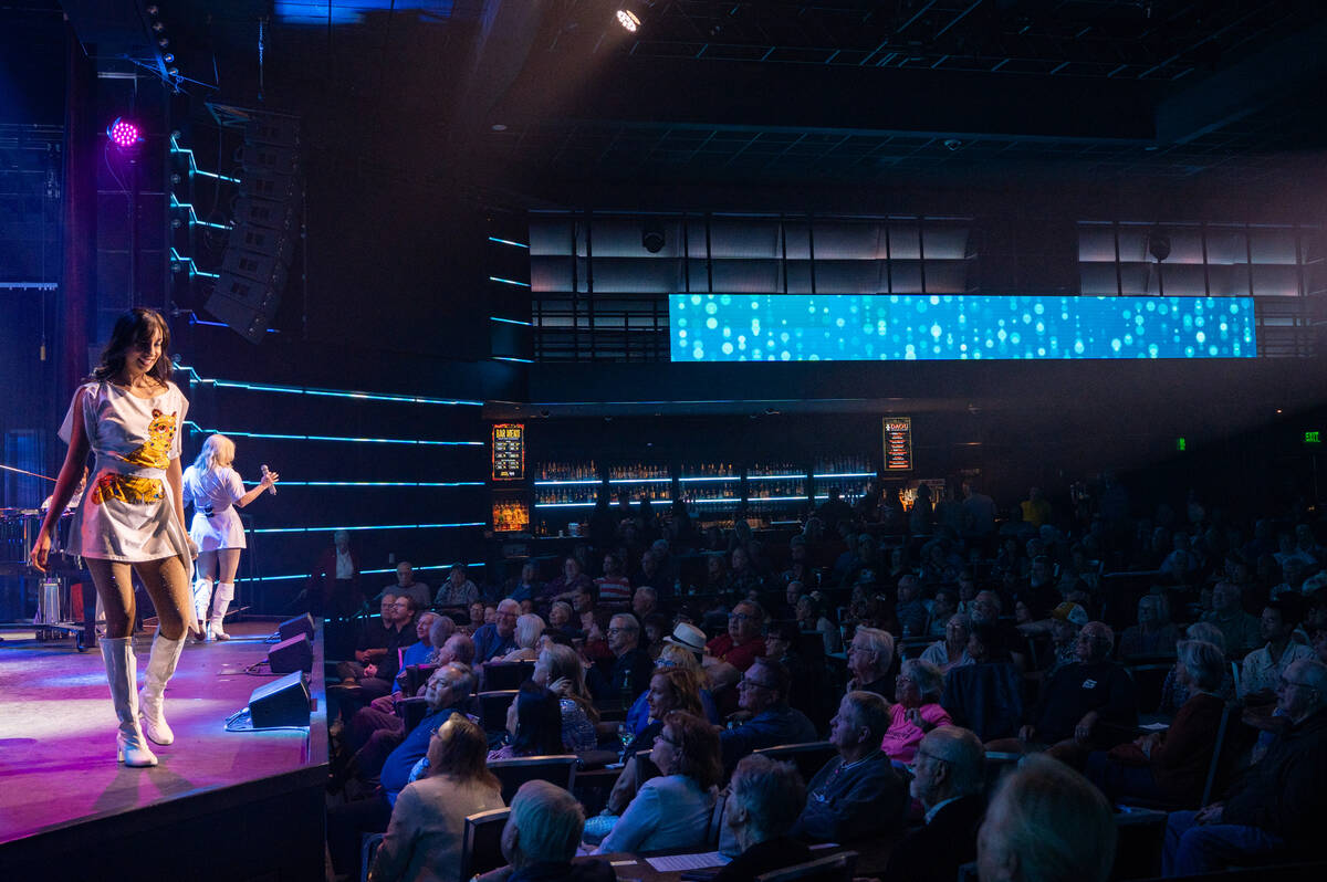 The stage is seen at the beginning of Thursday evening’s showing of ABBACadabra -- The U ...