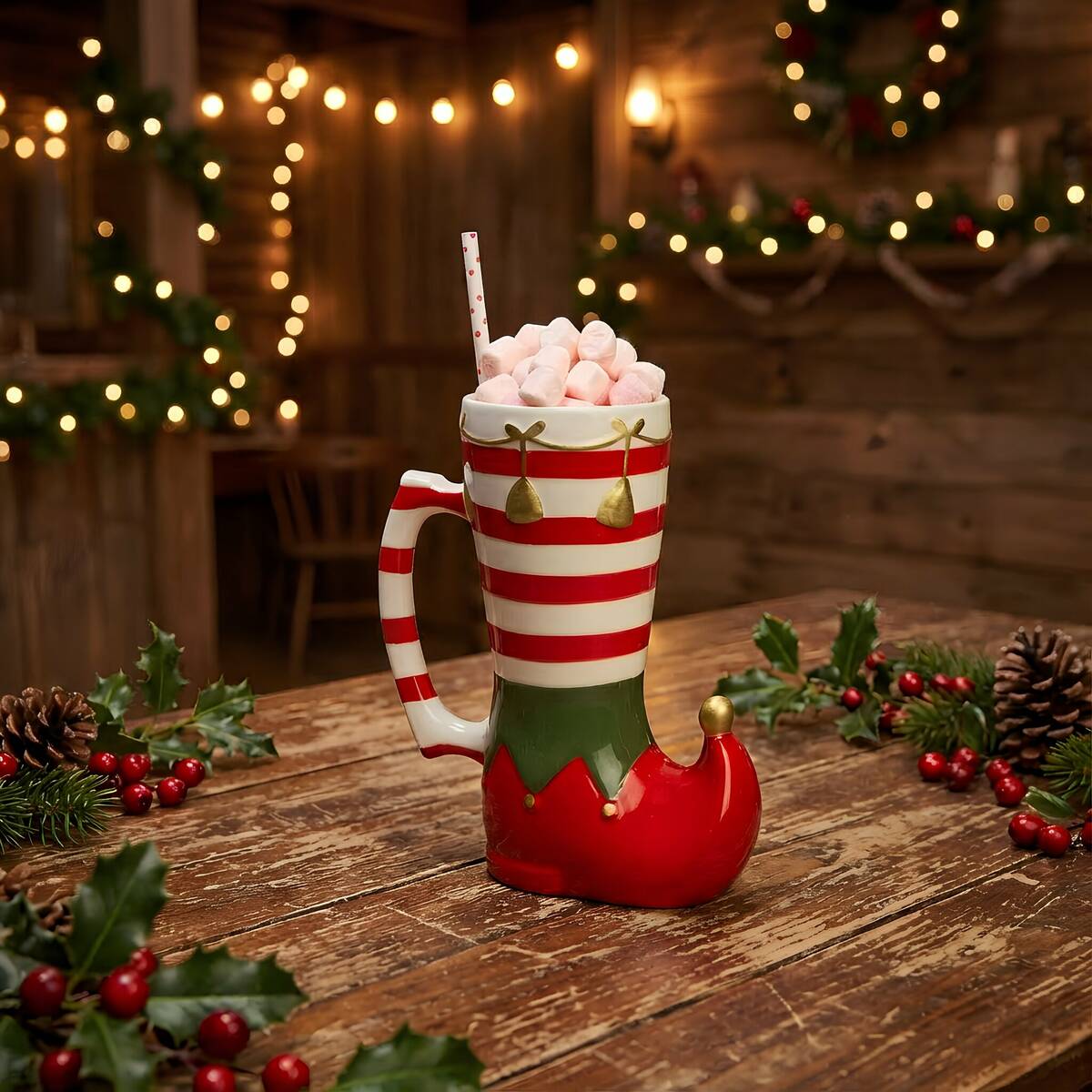 The Elf’d Up cocktail at Santa's Saloon inside the Palms. (Palms)